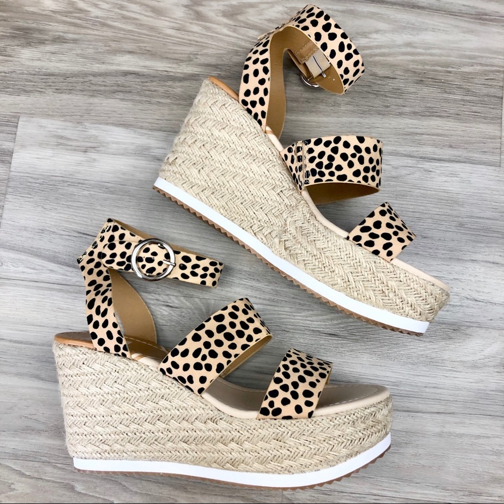 Sz 9 New Dolce Vita DV8 Cheetah Print Wedges